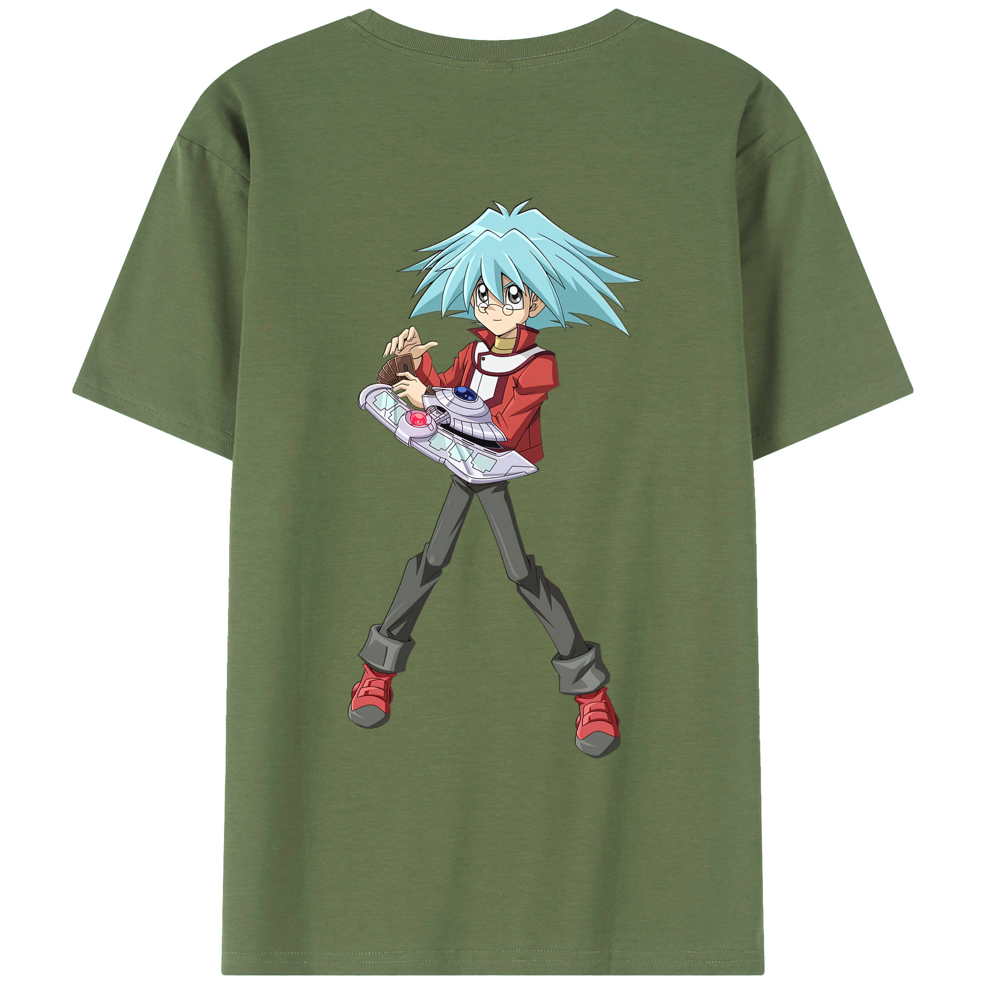 （画像用） 遊☆戯☆王 Yu-Gi-Oh! 綿100％ メンズ半袖Tシャツ（バックプリント） 通気性